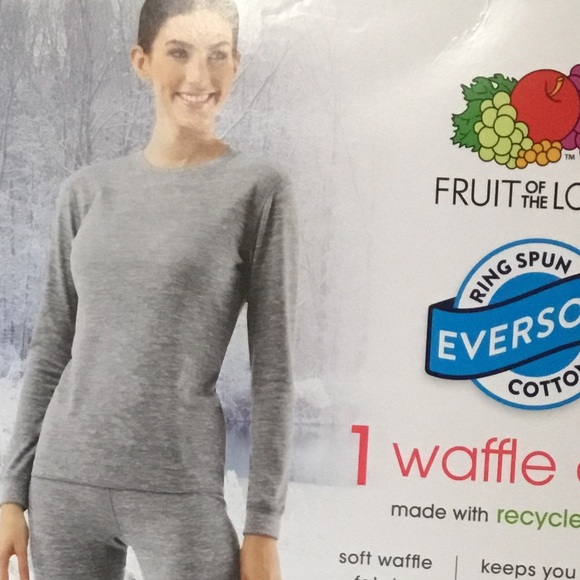 Fruit of the Loom Women's Cotton Blend Eversoft Waffle Thermal Top, Sizes M XL - Picture 3 of 13
